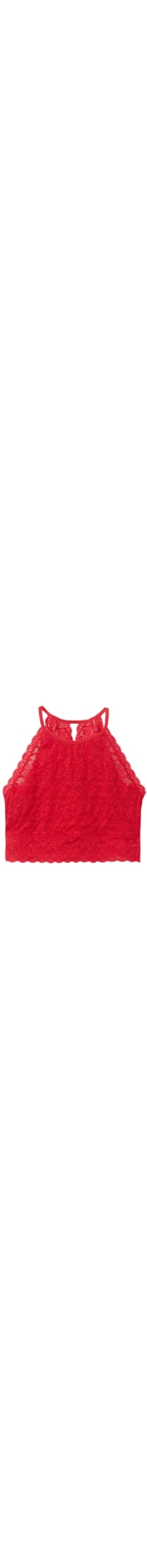 Sutiã Top Em Renda - Vermelho