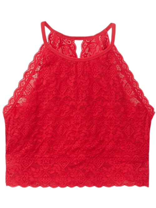 Sutiã Top Em Renda – Vermelho