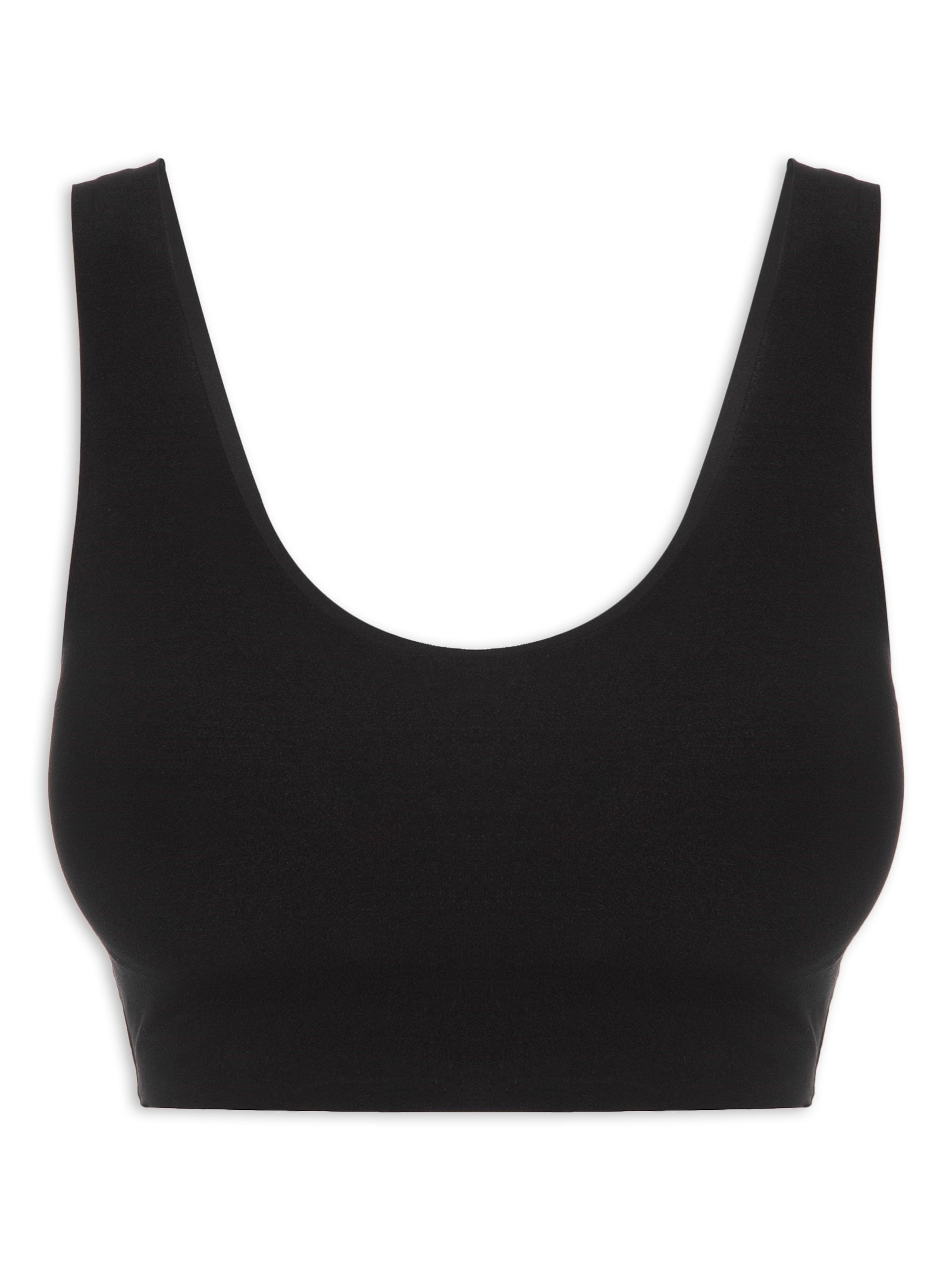 Sutiã Top Invisível Com Bojo Em Microfibra Preto Hope