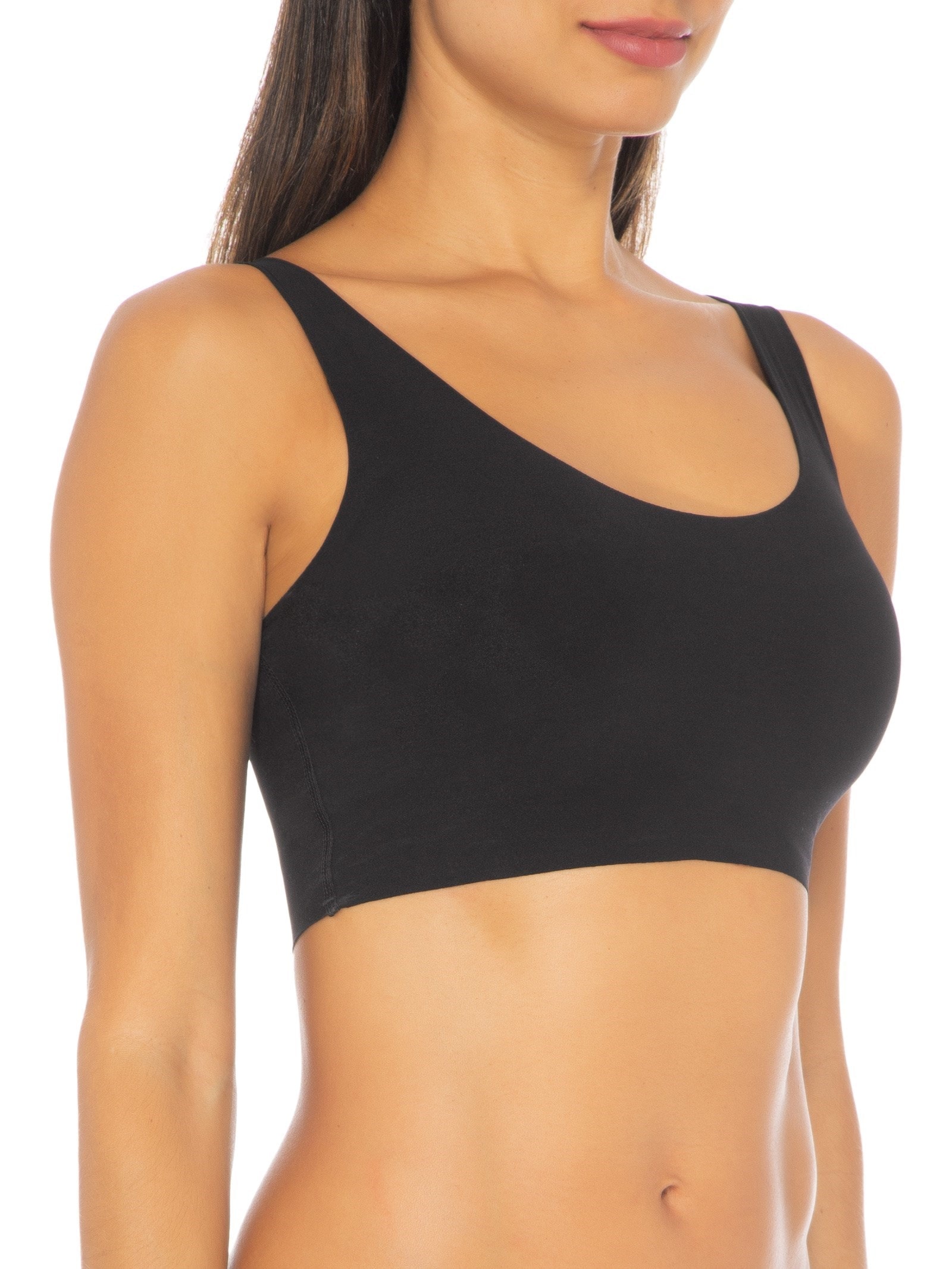 Sutiã Top Invisível Com Bojo Em Microfibra Preto Hope