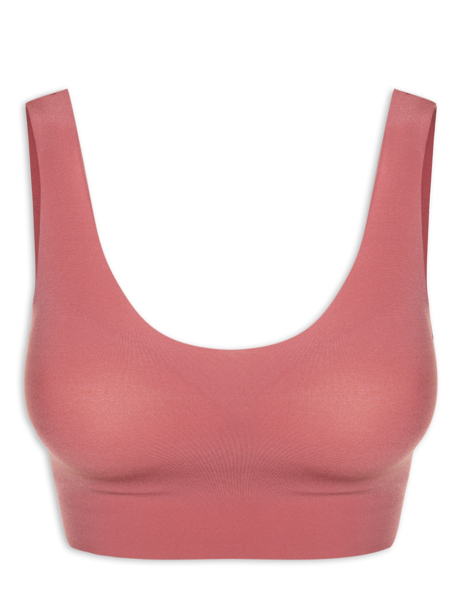 Sutiã Top Invisível Com Bojo Em Microfibra Vermelho Hope