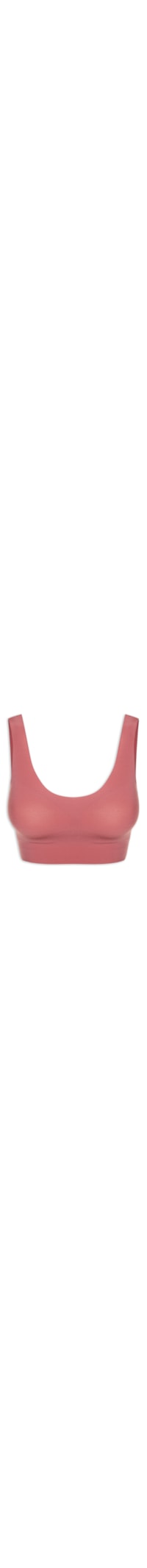 Sutiã Top Invisível Com Bojo Em Microfibra - Vermelho