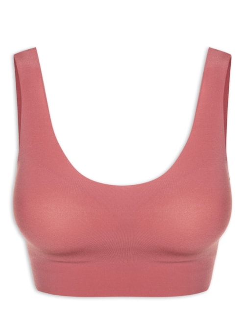 Sutiã Top Invisível Com Bojo Em Microfibra – Vermelho