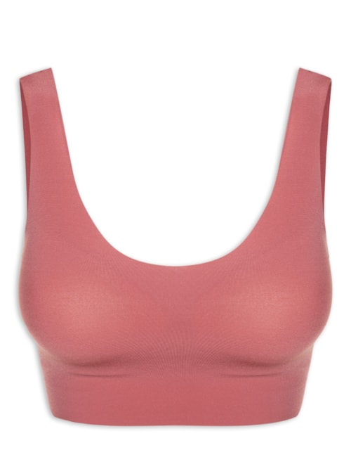 Sutiã Top InvisÃvel Com Bojo Em Microfibra - Vermelho
