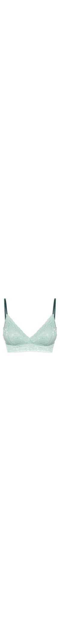 Sutiã Top Triângulo Com Bojo Removível Em Renda - Verde