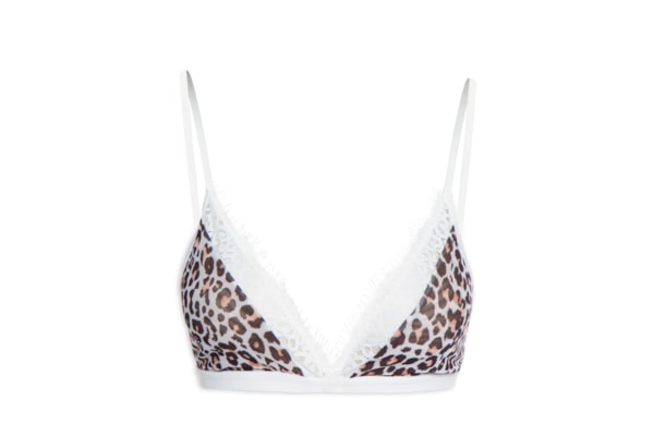 Sutiã Top Triângulo Em Tule - Animal Print