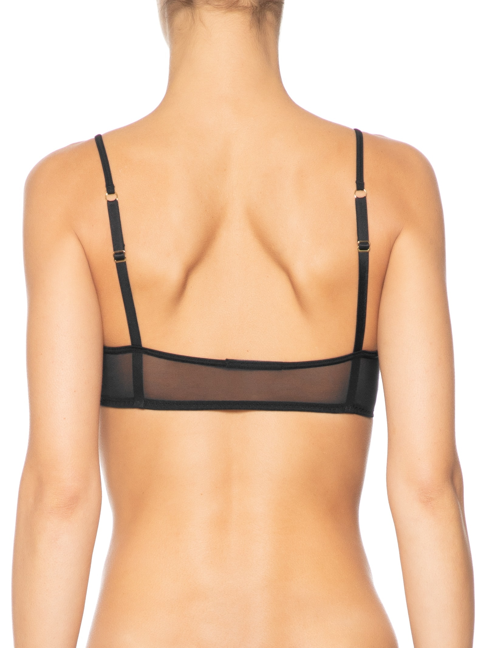 Sutiã Top Triângulo Em Tule Personalizado Preto Hope