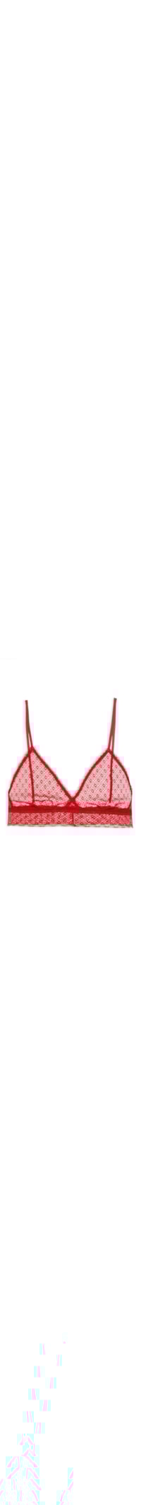 Sutiã Top Triângulo Sem Bojo E Sem Aro Em Renda - Vermelho