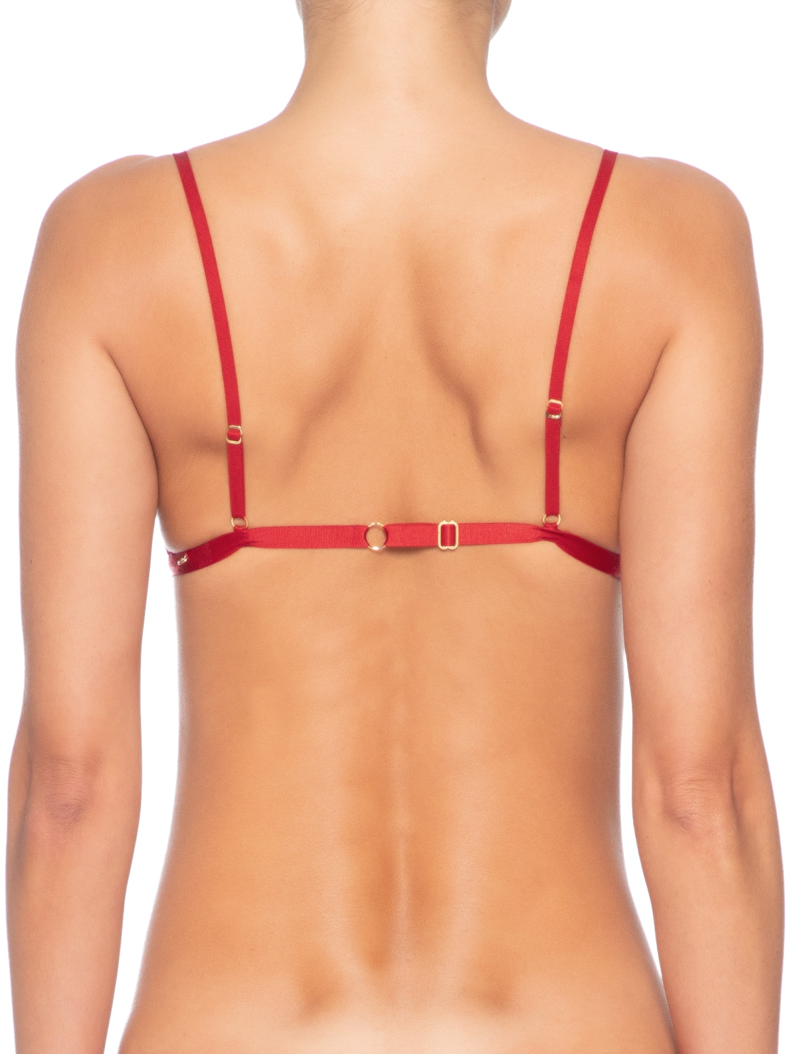 Sutiã Top Triângulo Sem Bojo Em Renda Vermelho Hope