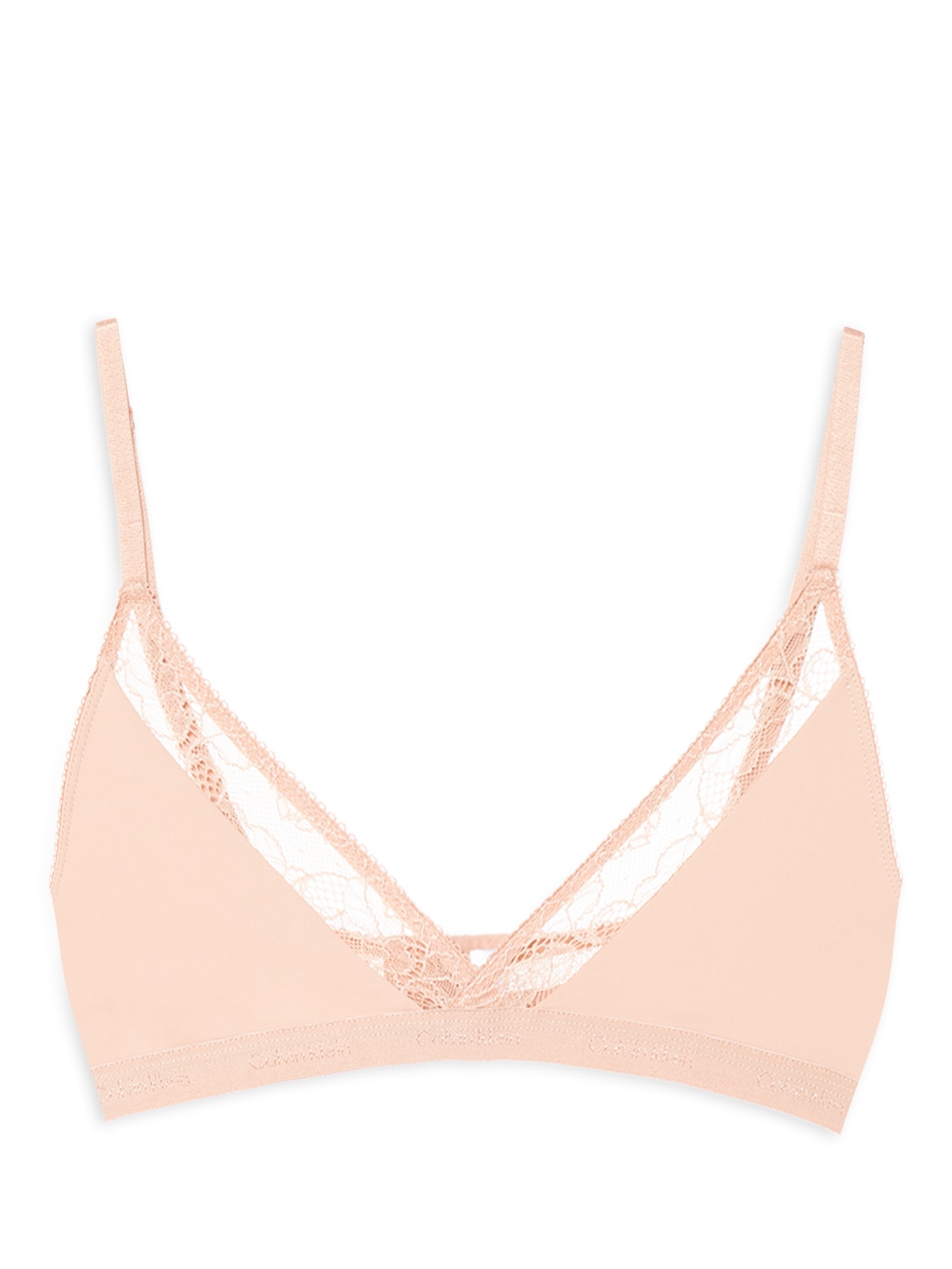 Sutiã Top Triângulo Soft Lace Bege Calvin Klein Underwear