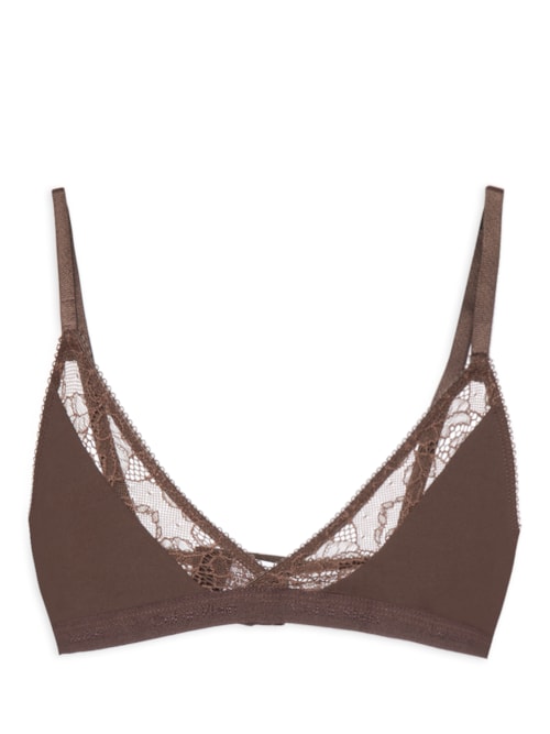 Sutiã Top Triângulo Soft Lace – Marrom