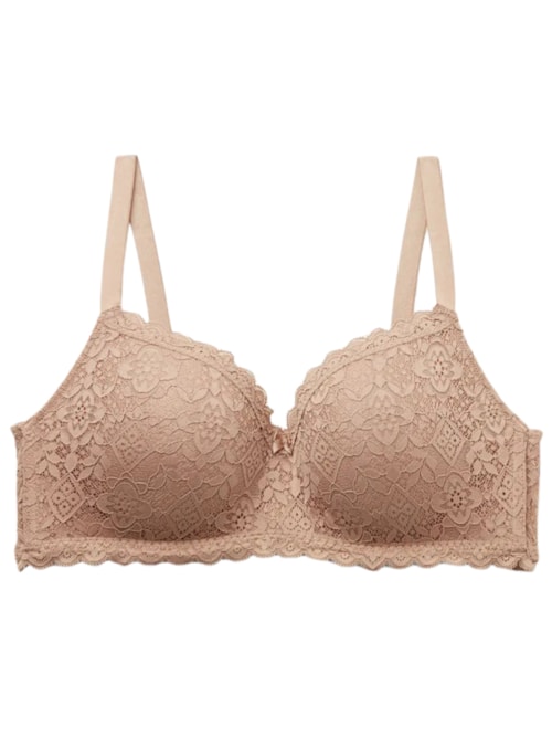 Sutiã Triângulo Adele Em Renda – Bege