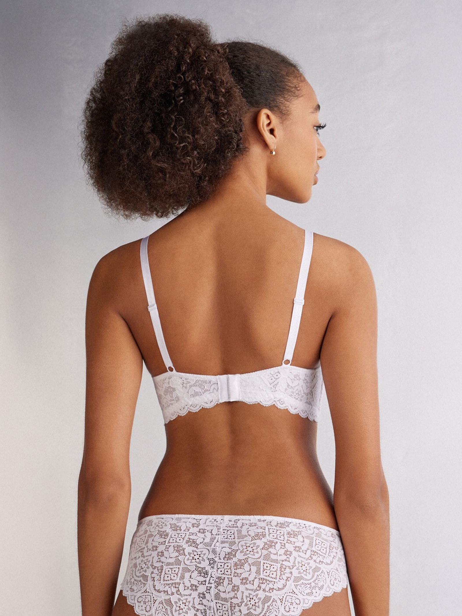Sutiã Triângulo Adele Em Renda Branco Intimissimi