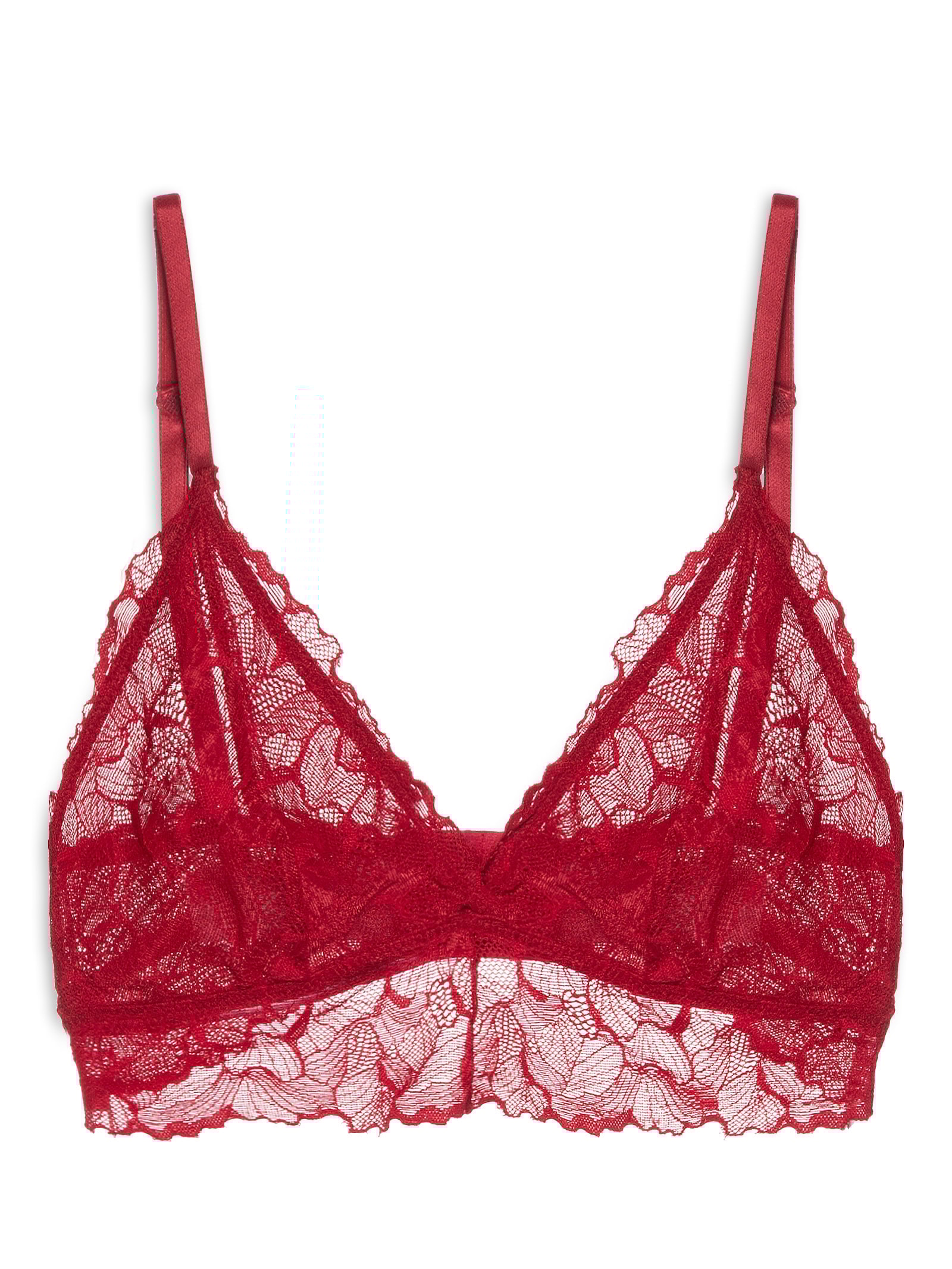 Sutiã Triângulo Bridal Lace Vermelho Calvin Klein Underwear