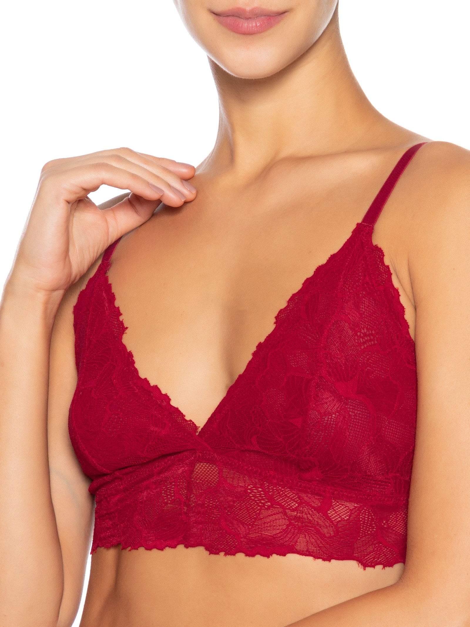 Sutiã Triângulo Bridal Lace Vermelho Calvin Klein Underwear