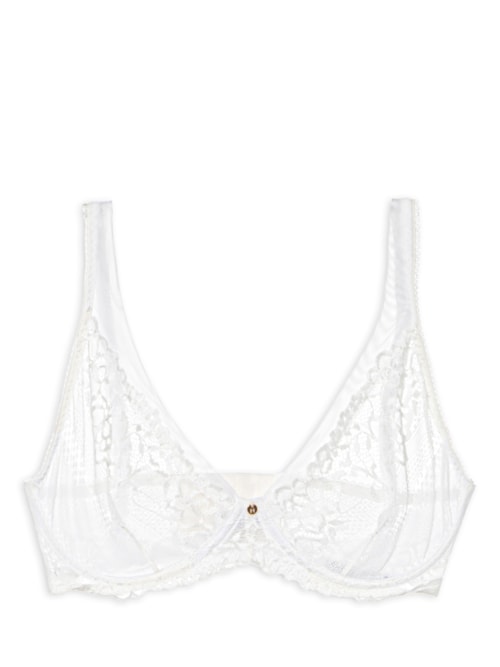 Sutiã Triângulo Com Aro Em Renda – Branco