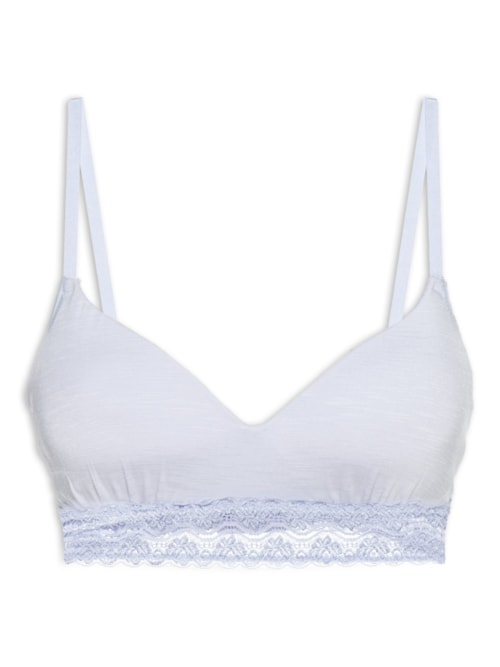 Sutiã Triângulo Com Bojo Em Modal E Detalhe Em Renda – Lilás