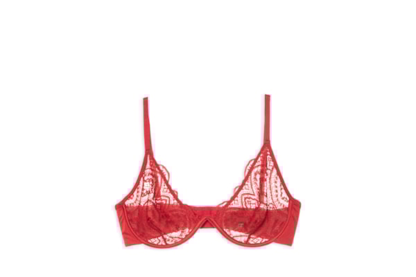 Sutiã Triângulo Em Microfibra Acetinada - Vermelho