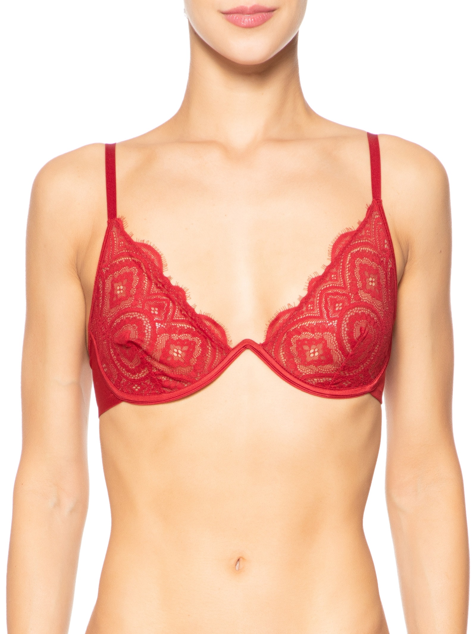 Sutiã Triângulo Em Microfibra Acetinada Vermelho Hope