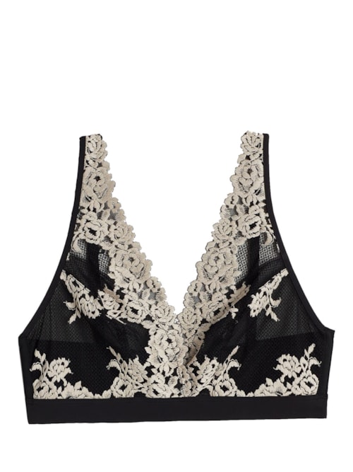 Sutiã Triângulo Em Renda Pretty Flowers - Preto