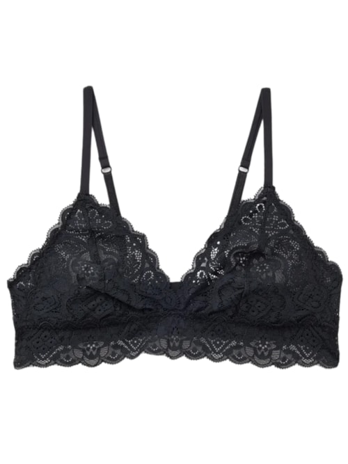 Sutiã Triângulo Emma Em Renda – Preto
