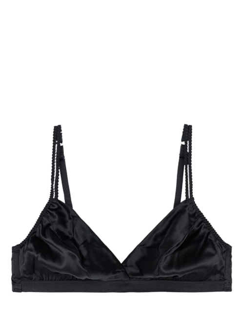 Sutiã Triângulo Emma Em Seda - Preto