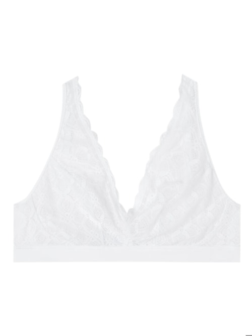 Sutiã Triângulo Lara Em Renda - Branco