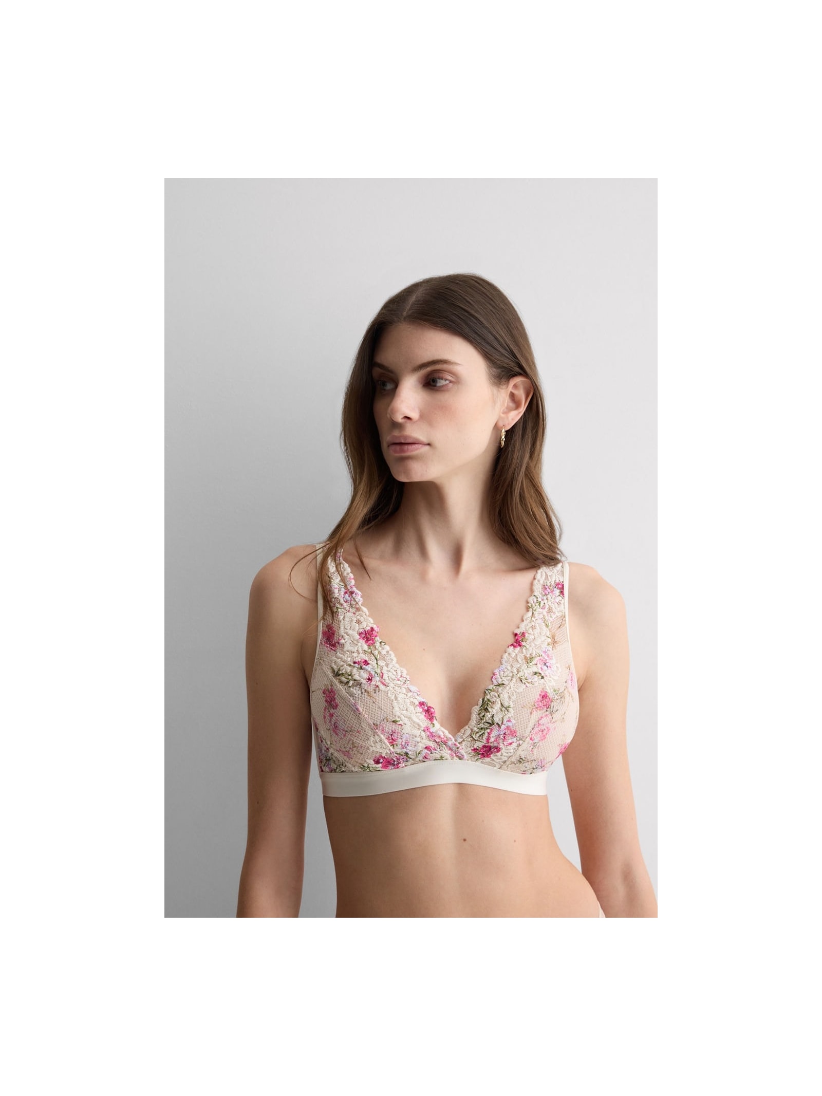 Sutiã Triângulo Lara Pretty Flowers Rosa Intimissimi