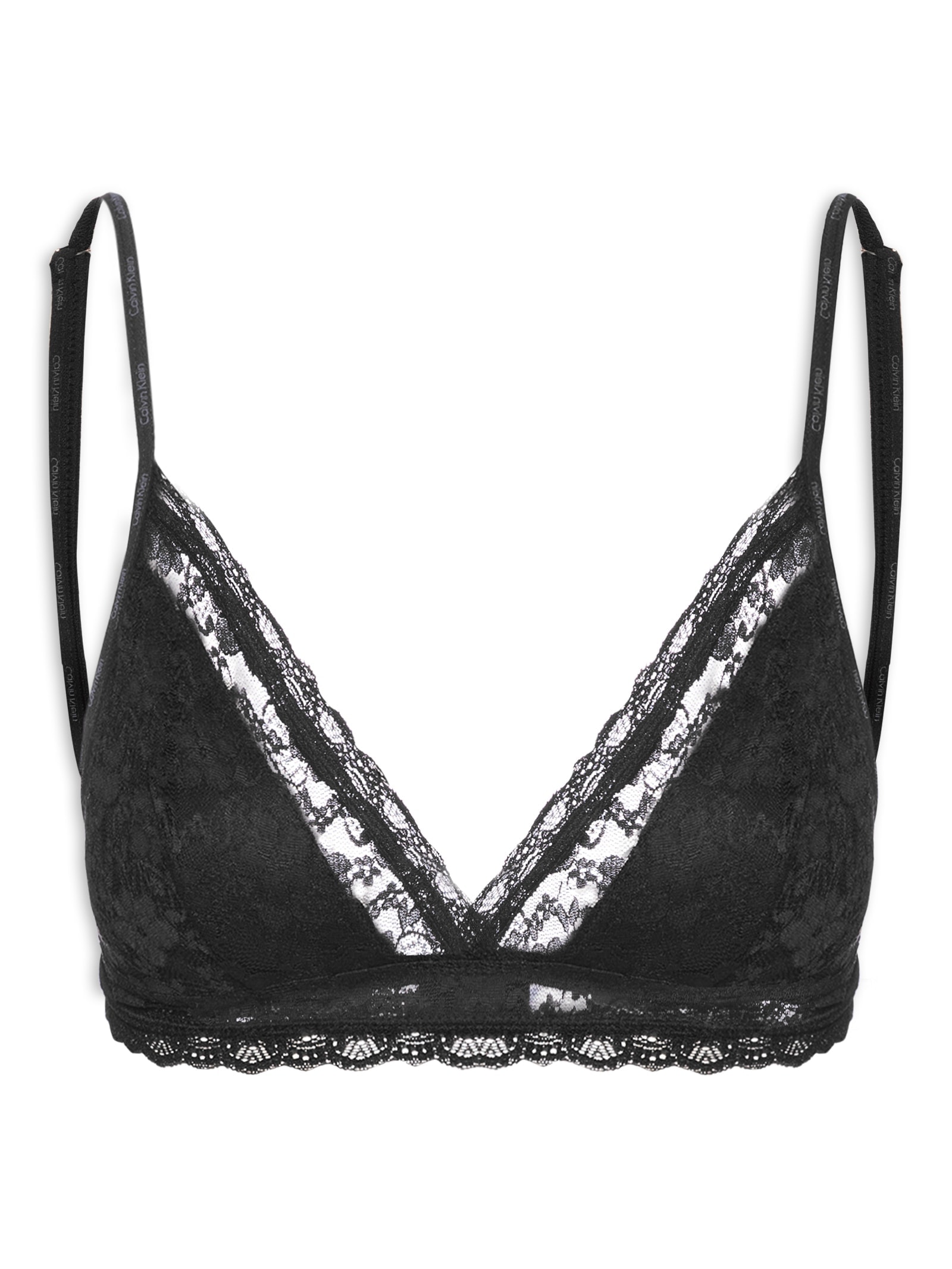 Sutiã Triangulo Micrologo Lace Preto Calvin Klein Underwear