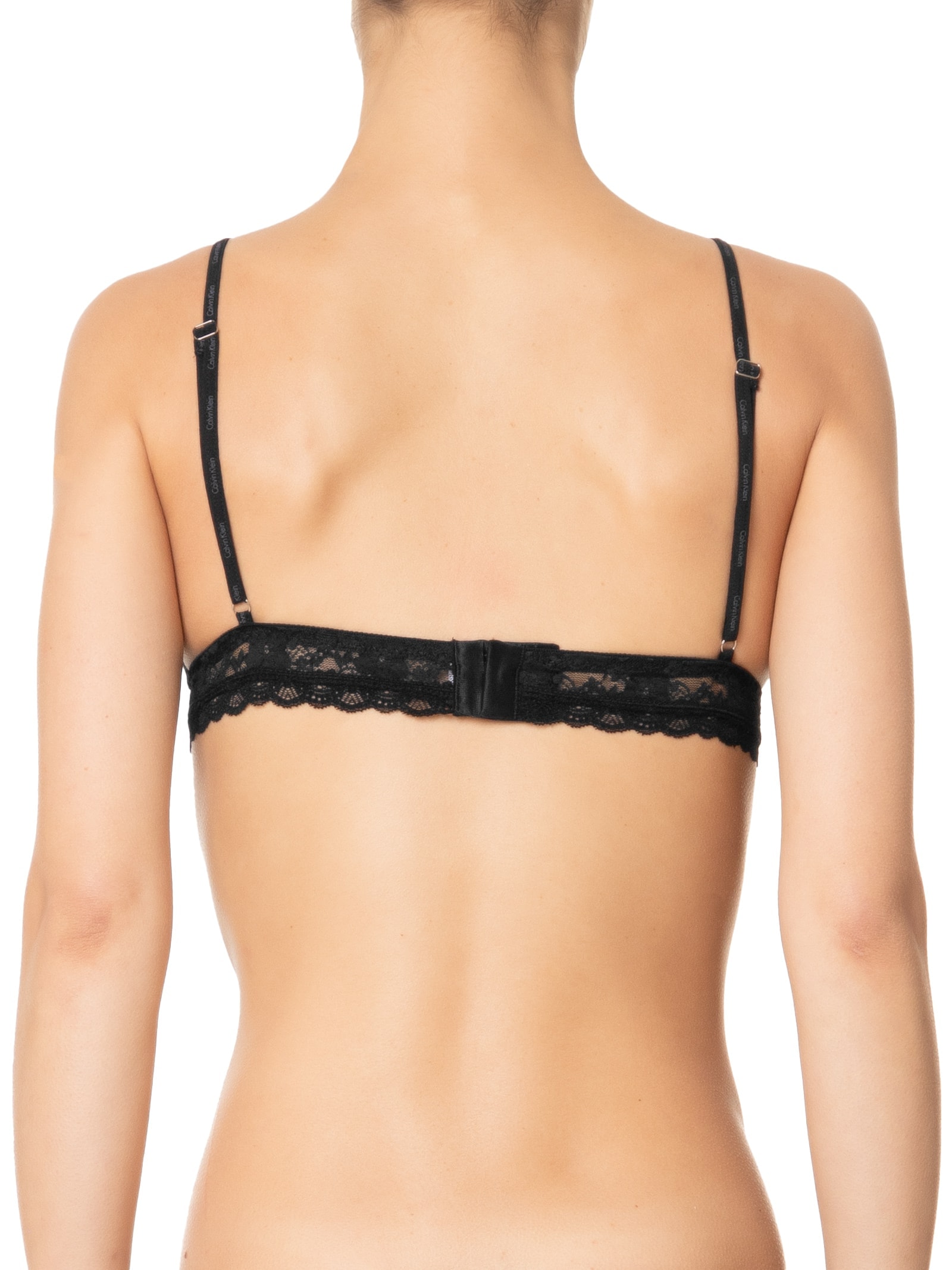 Sutiã Triangulo Micrologo Lace Preto Calvin Klein Underwear