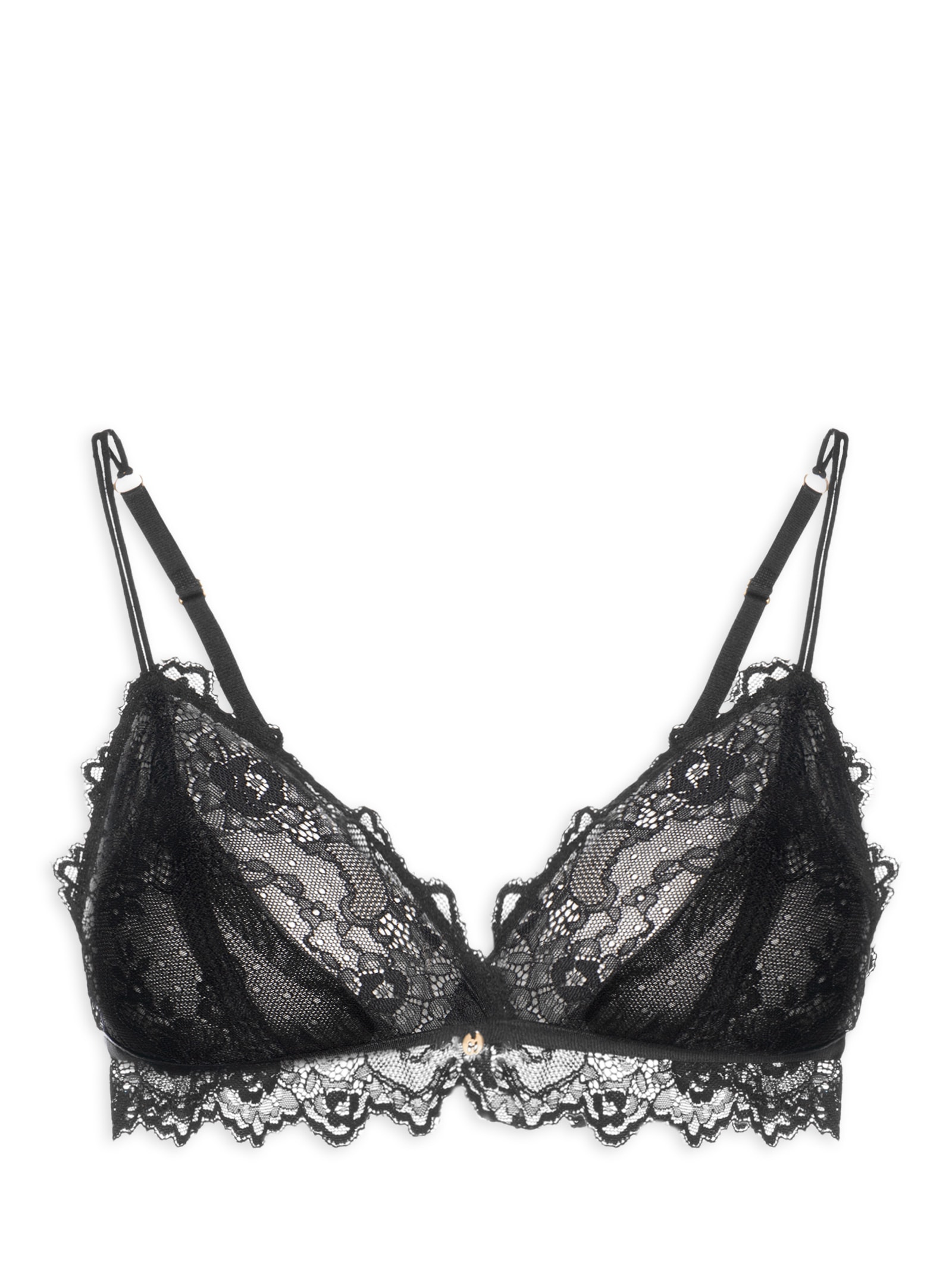 Sutiâ Triângulo Sem Bojo Renda Preto Hope