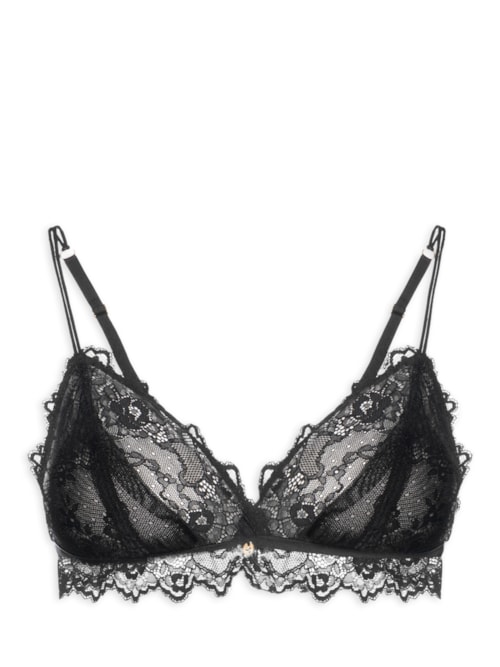 Sutiâ Triângulo Sem Bojo Renda – Preto