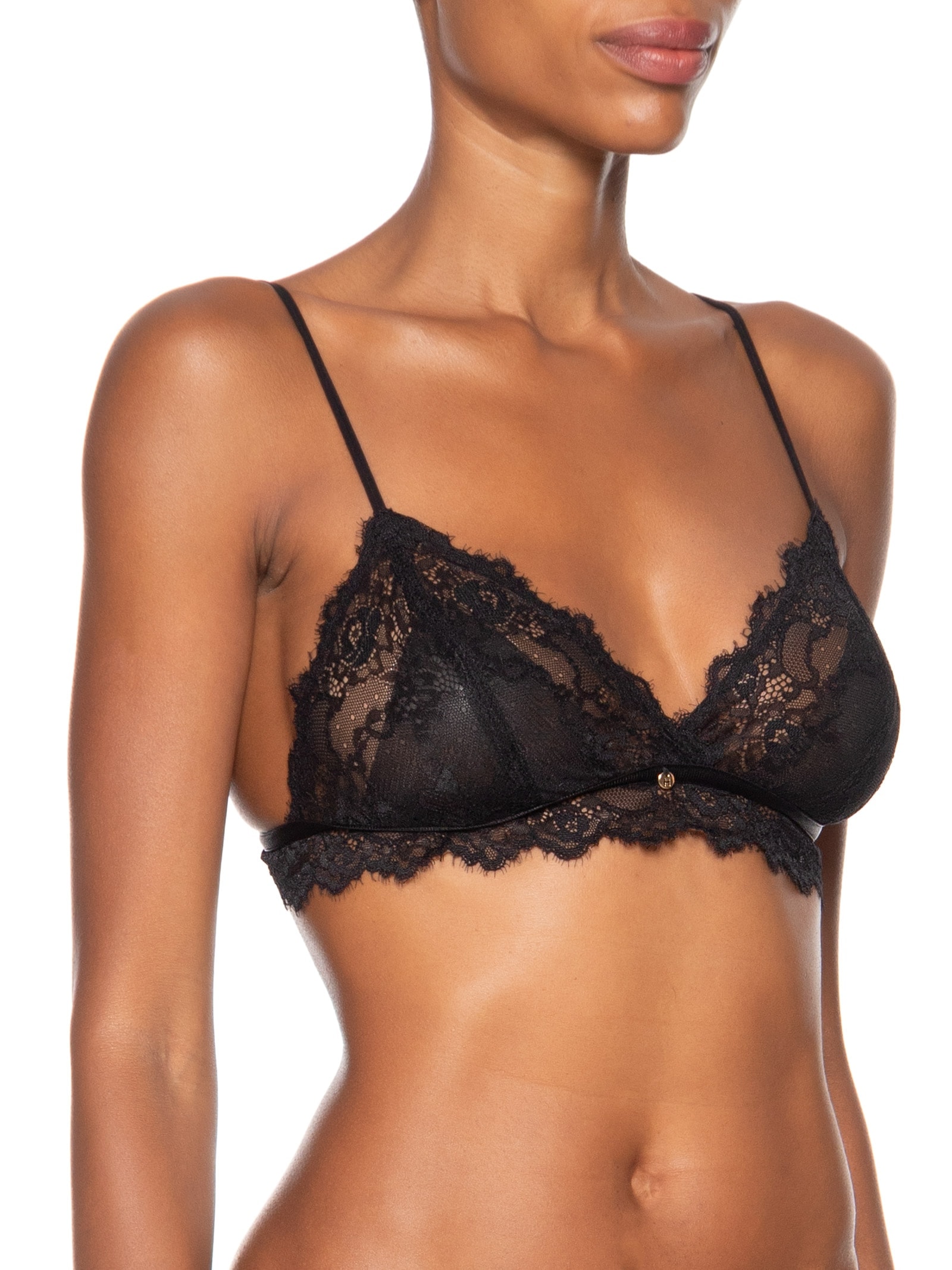 Sutiâ Triângulo Sem Bojo Renda Preto Hope