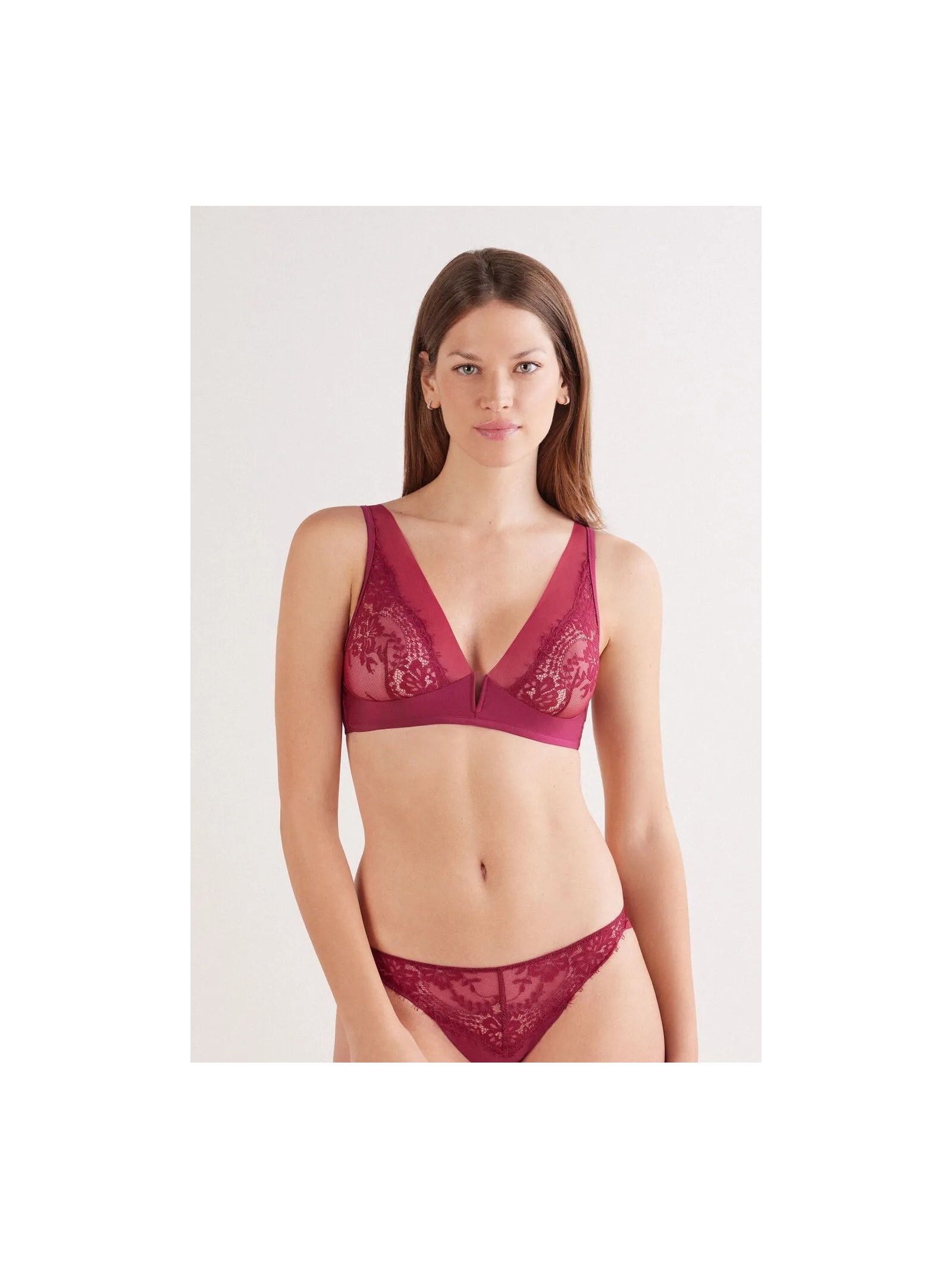 Sutiã Triângulo Sheer Glamour Bordô Intimissimi