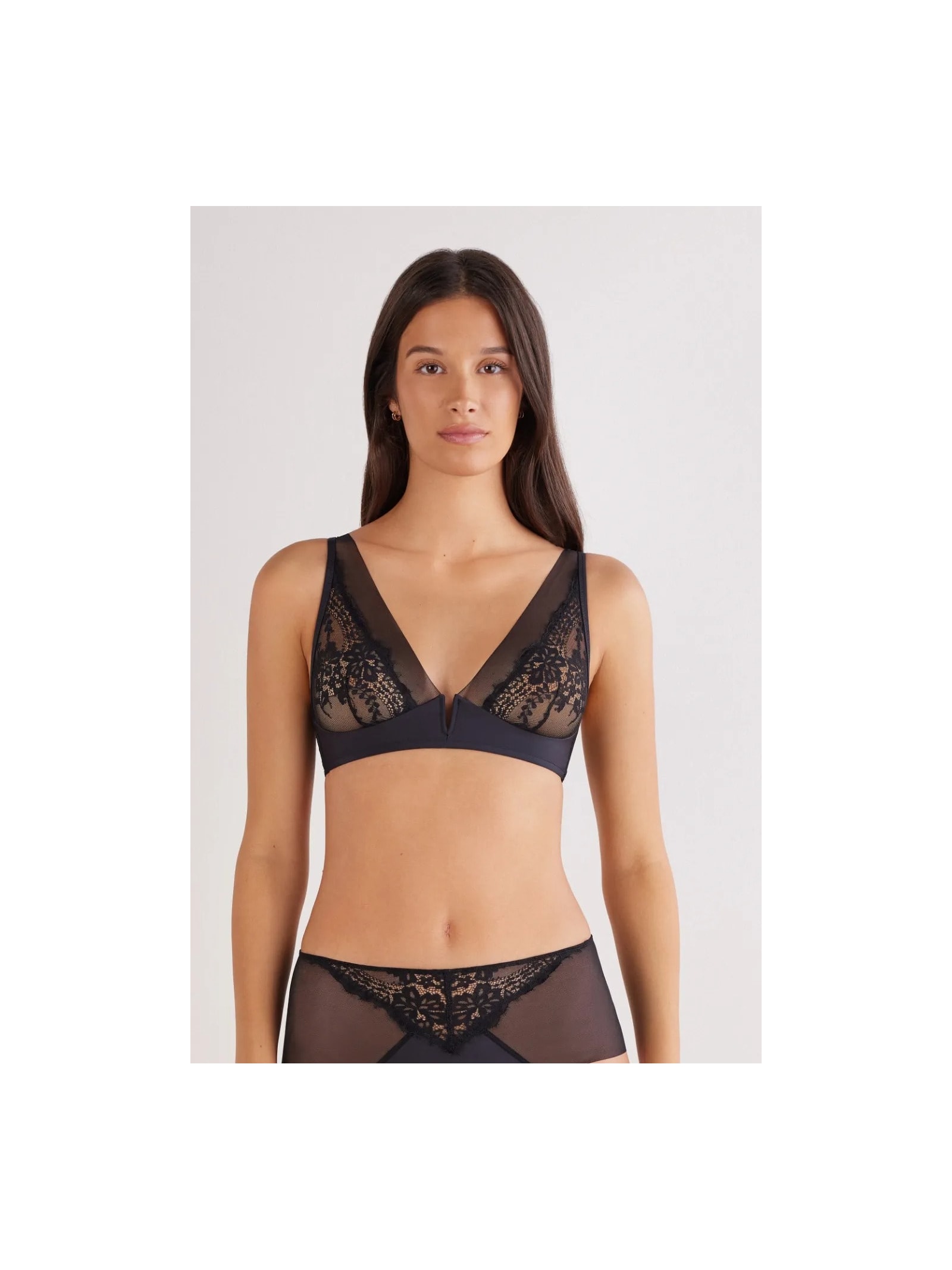 Sutiã Triângulo Sheer Glamour Preto Intimissimi