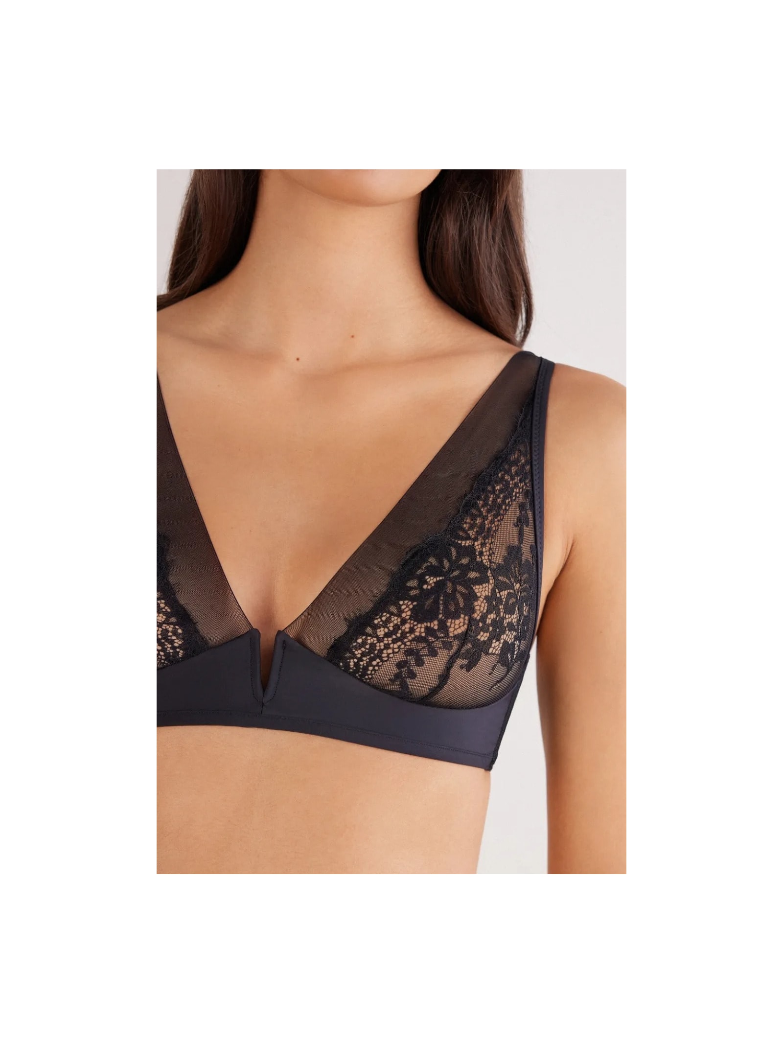 Sutiã Triângulo Sheer Glamour Preto Intimissimi