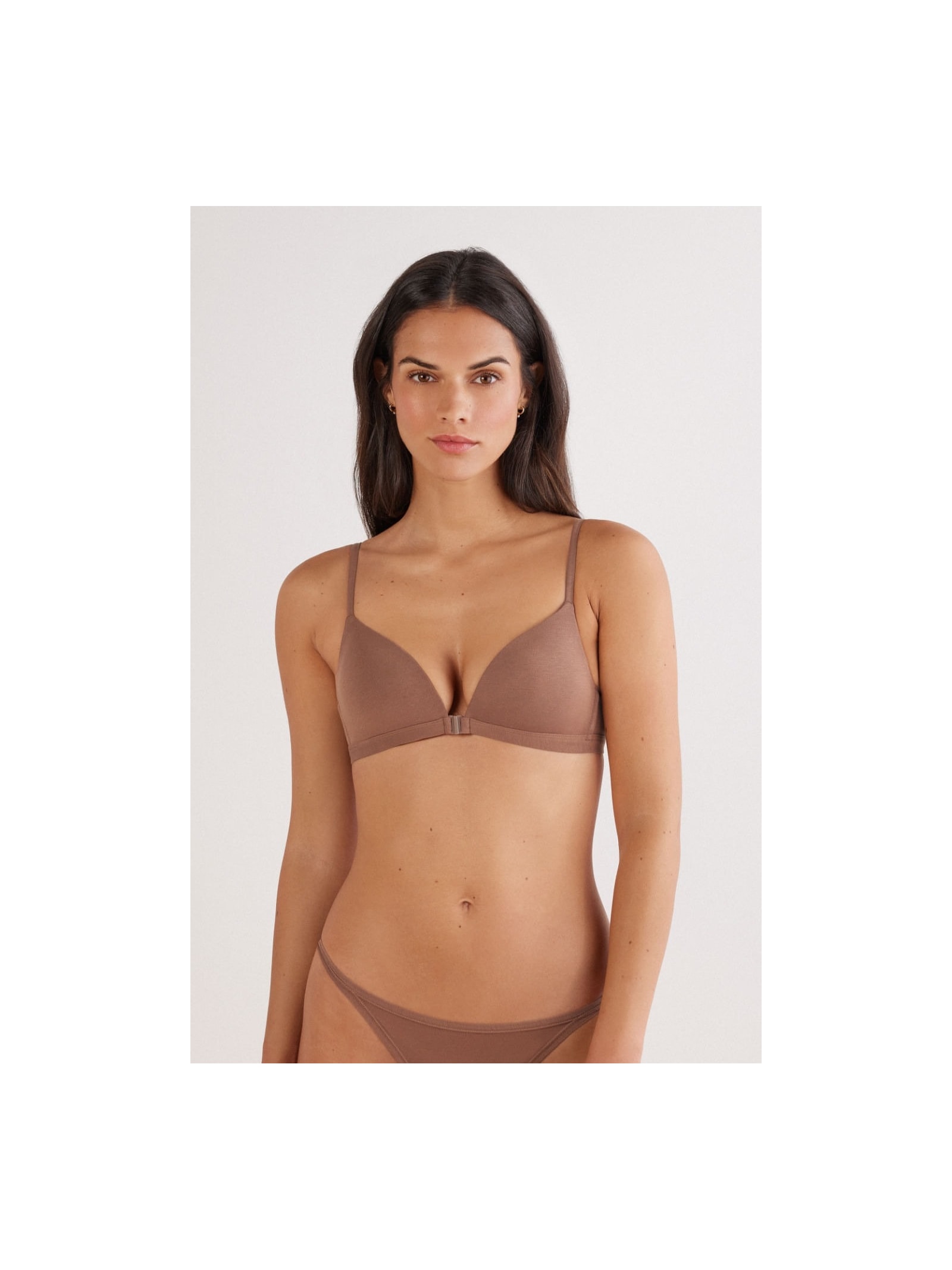 Sutiã Triângulo Tiziana Em Algodão Ultralight Marrom Intimissimi