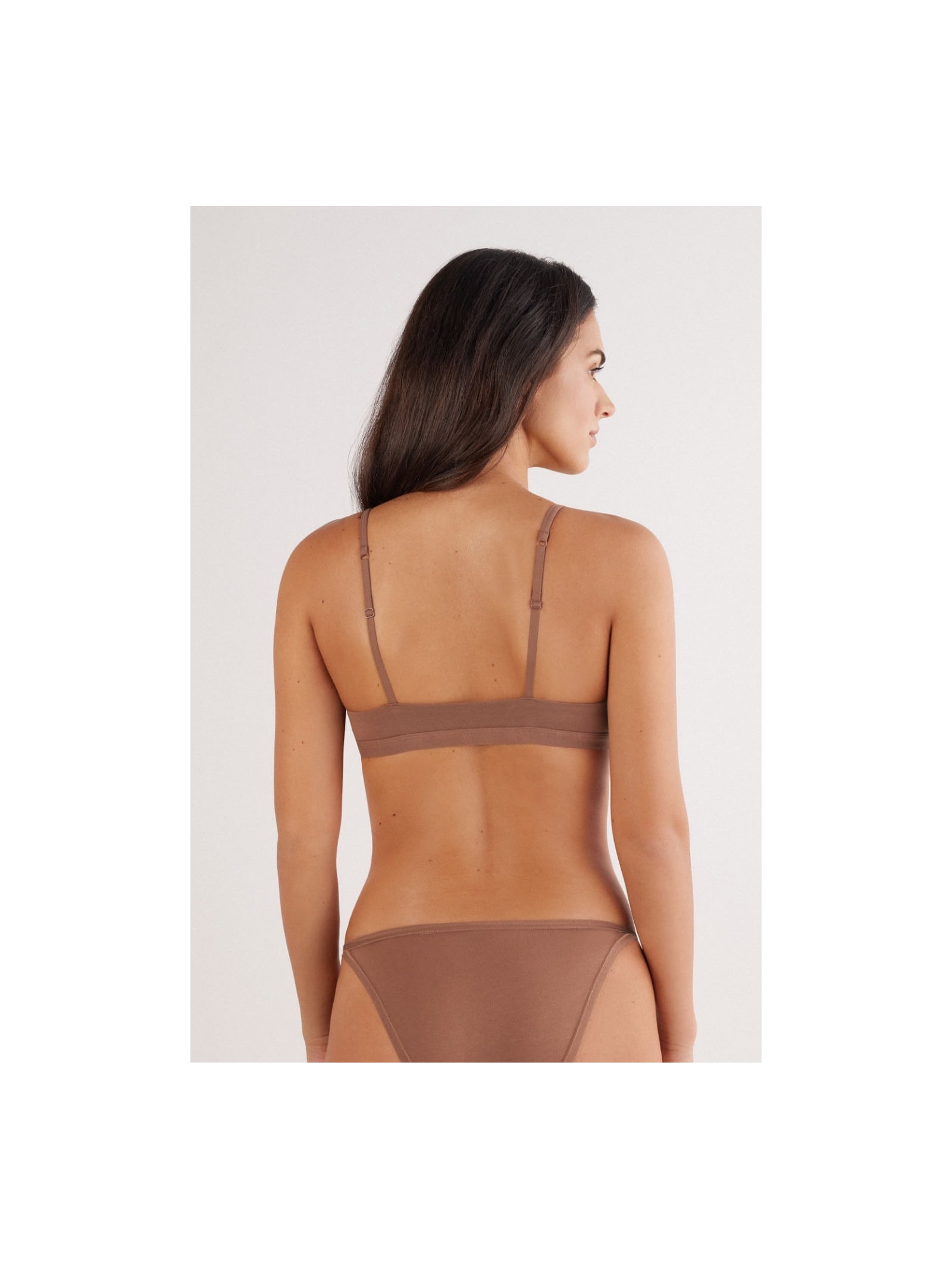 Sutiã Triângulo Tiziana Em Algodão Ultralight Marrom Intimissimi