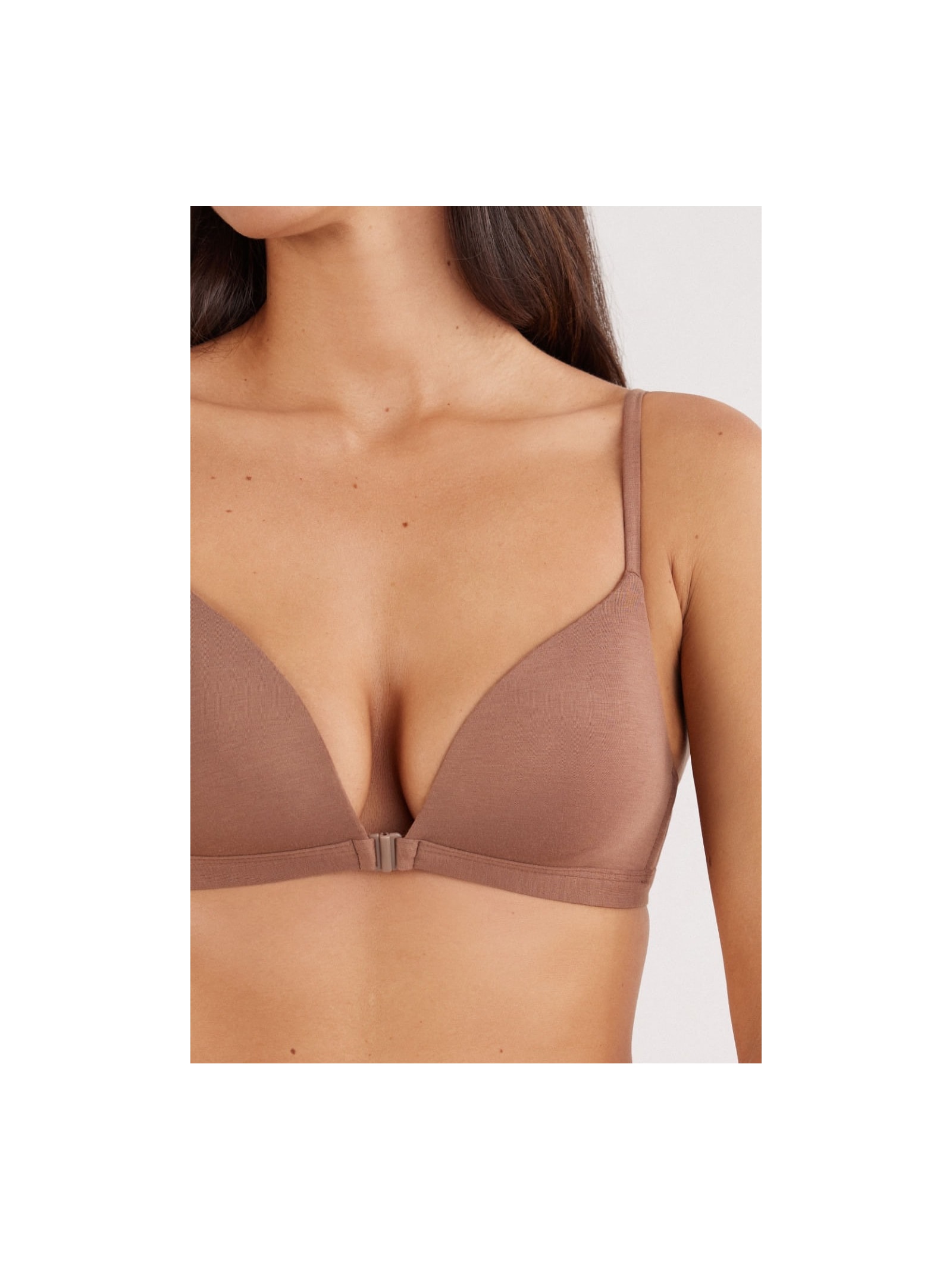 Sutiã Triângulo Tiziana Em Algodão Ultralight Marrom Intimissimi