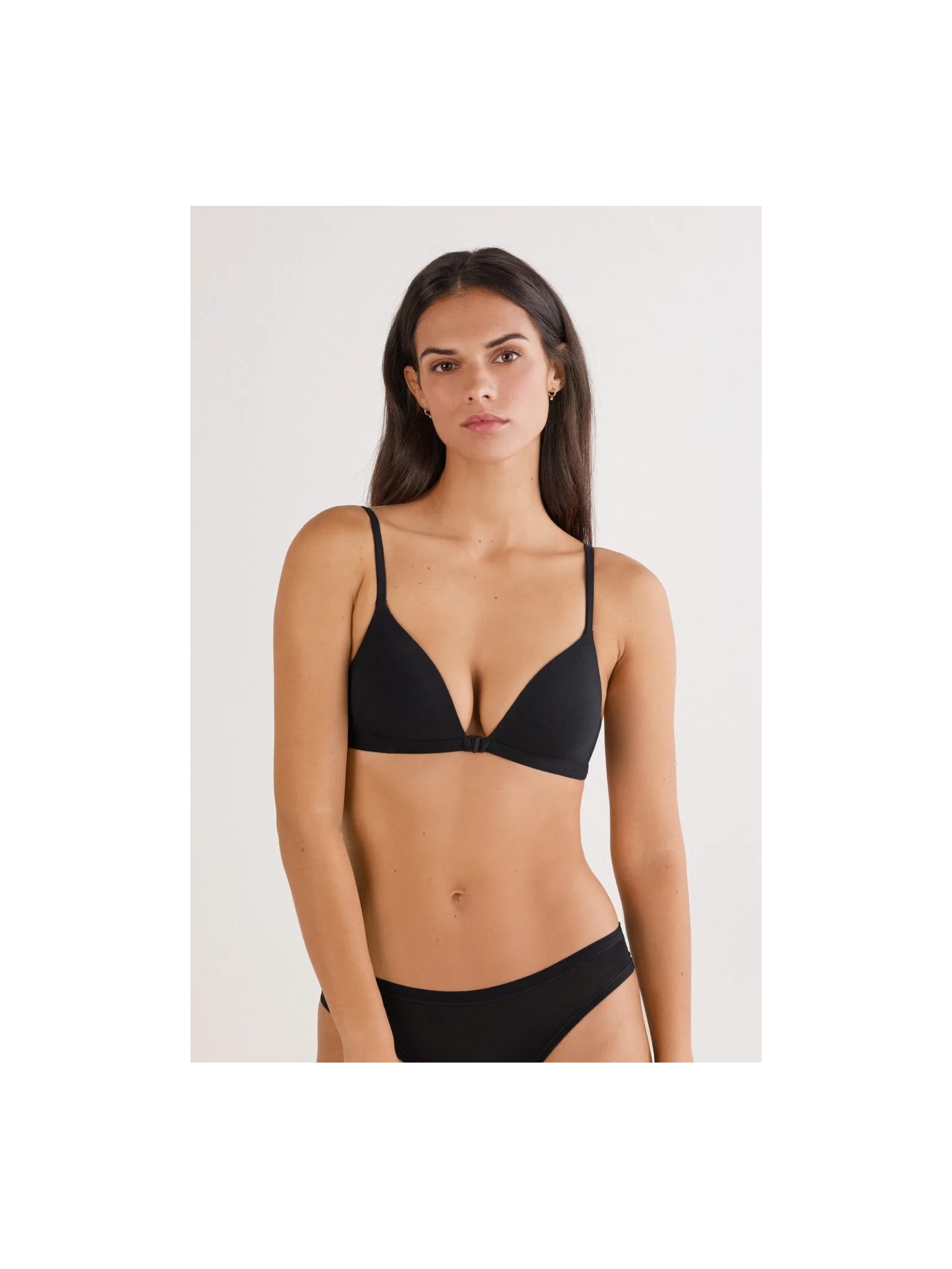 Sutiã Triângulo Tiziana Em Algodão Ultralight Preto Intimissimi