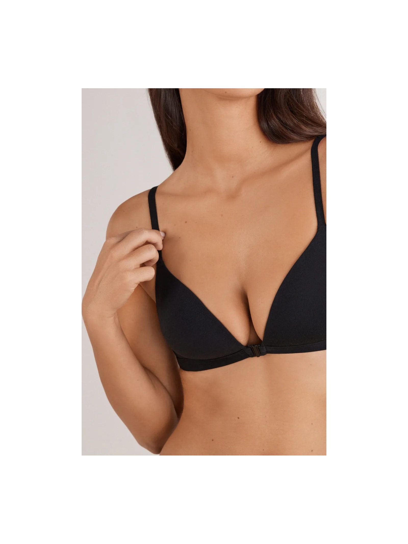 Sutiã Triângulo Tiziana Em Algodão Ultralight Preto Intimissimi