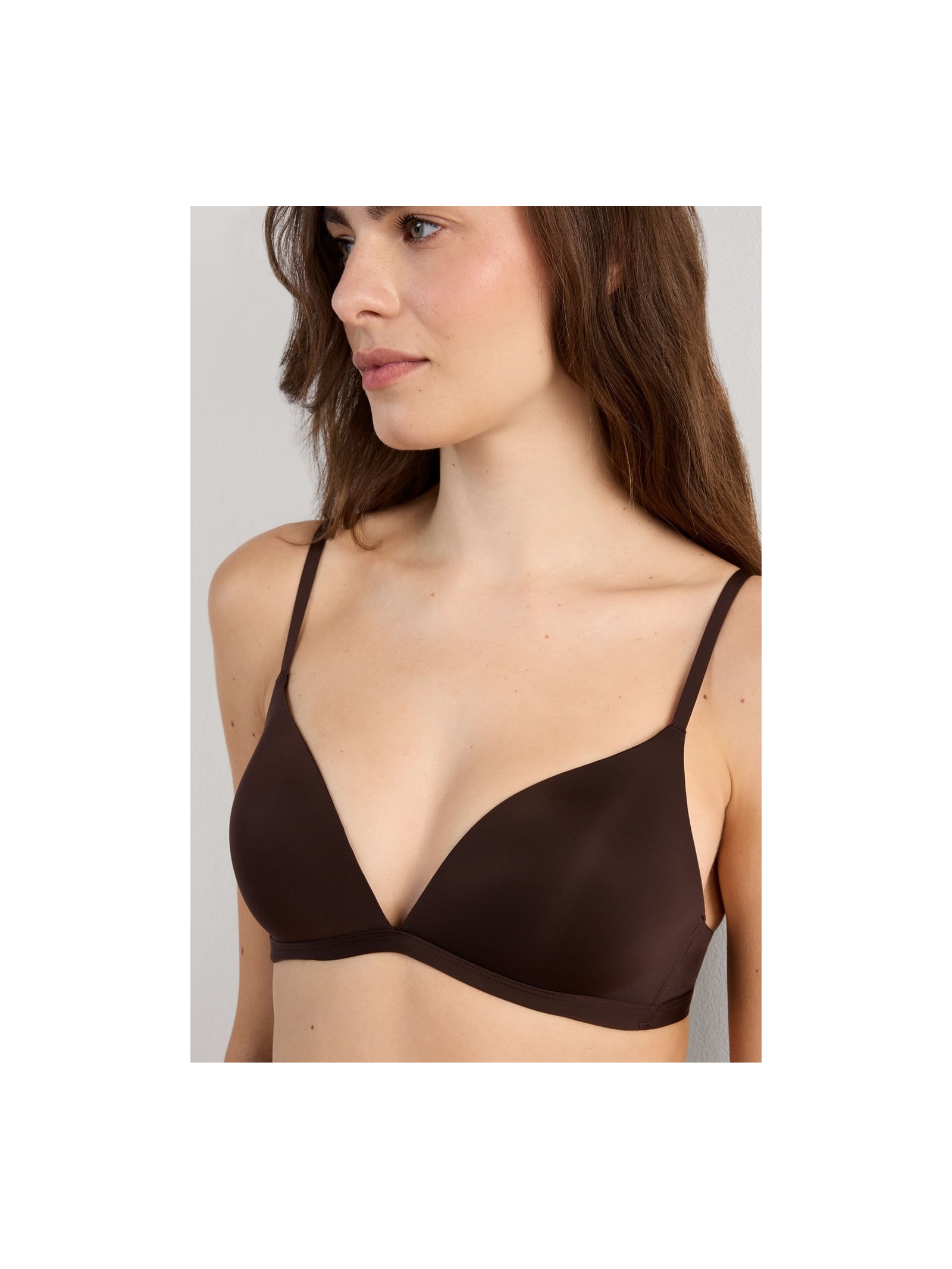 Sutiã Triângulo Tiziana Em Microfibra Ultralight Marrom Intimissimi