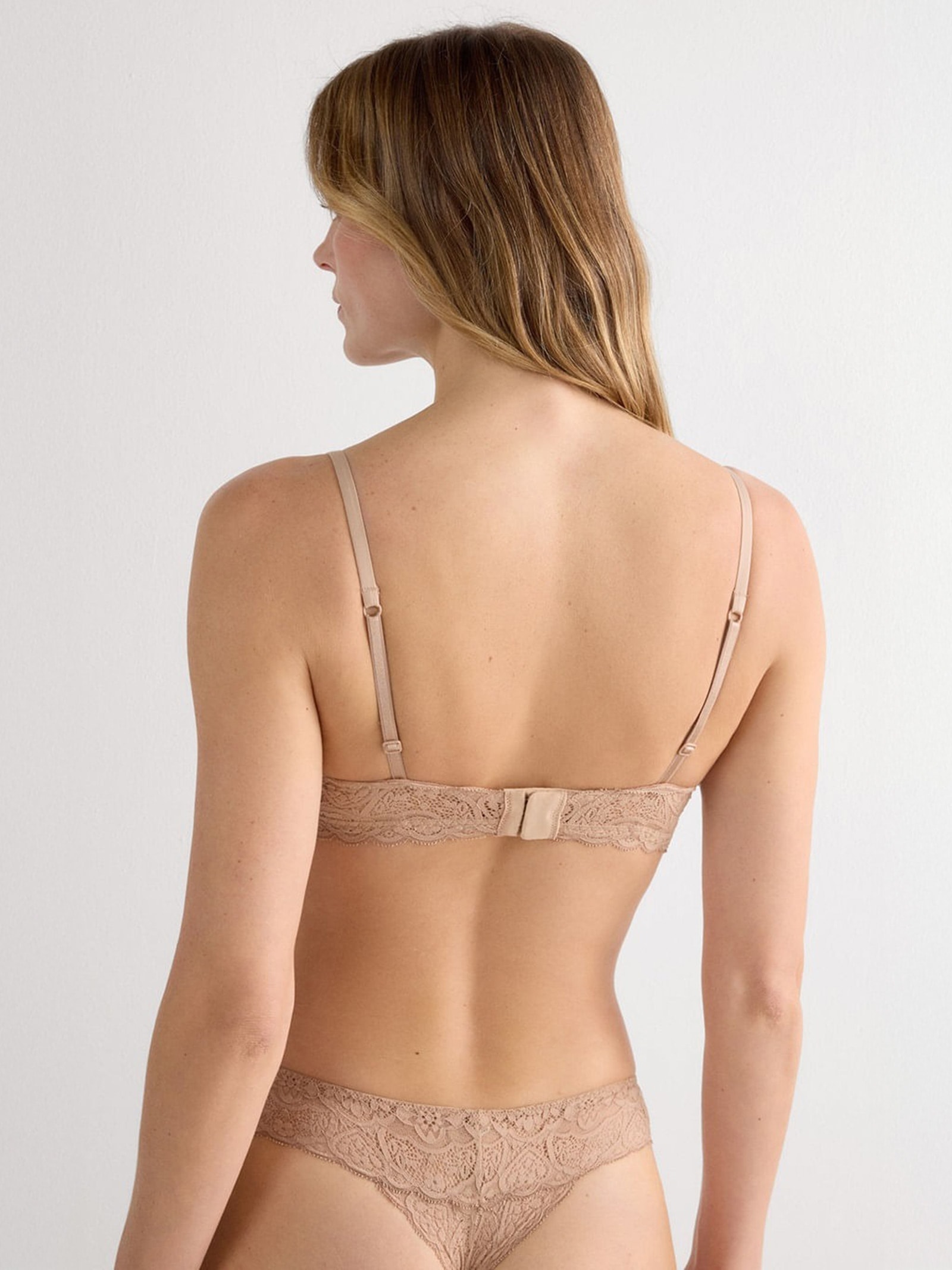 Sutiã Triângulo Tiziana Em Renda Bege Intimissimi