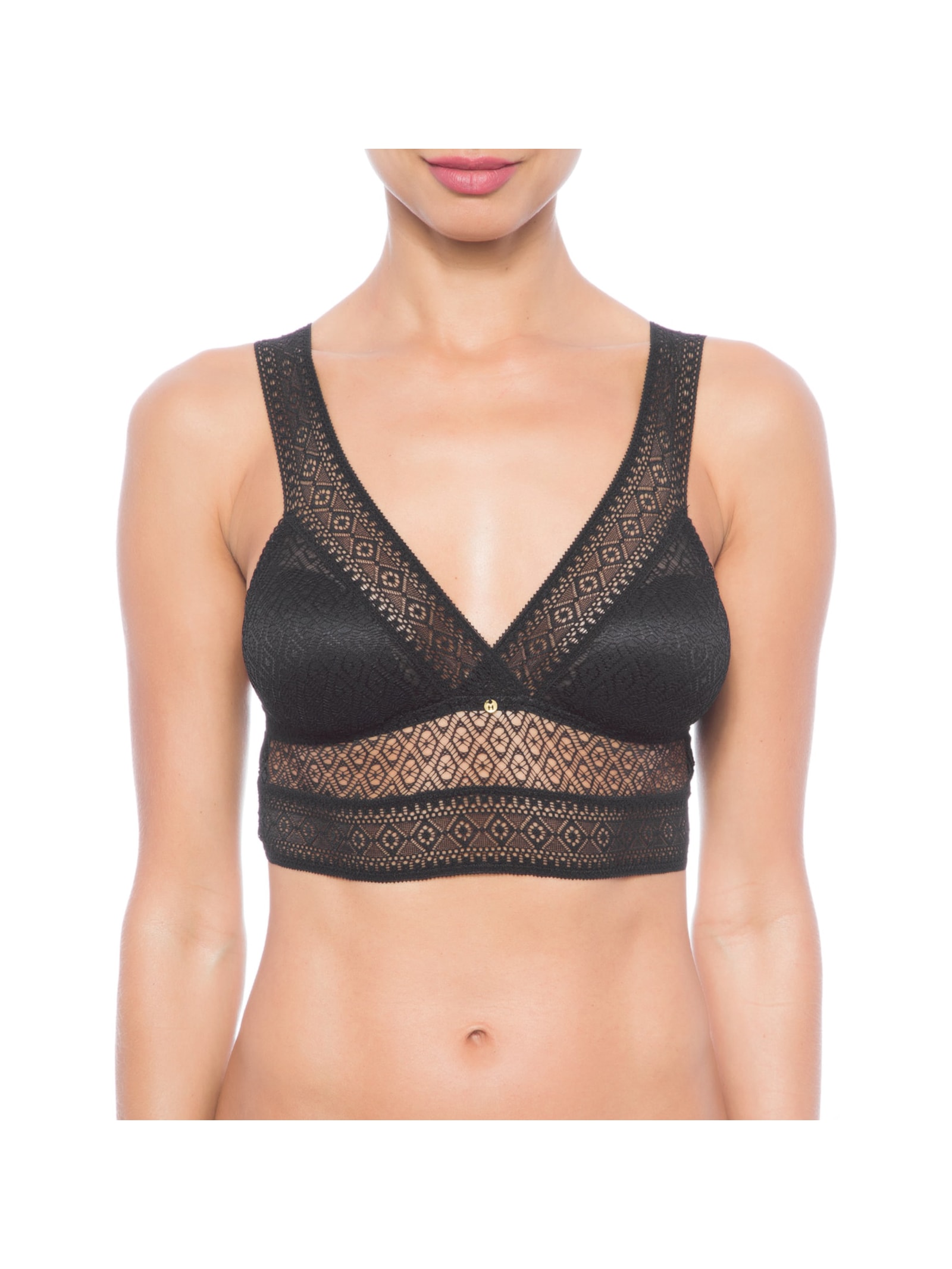 Sutiã Triângulo Top Com Bojo Removível Preto Hope