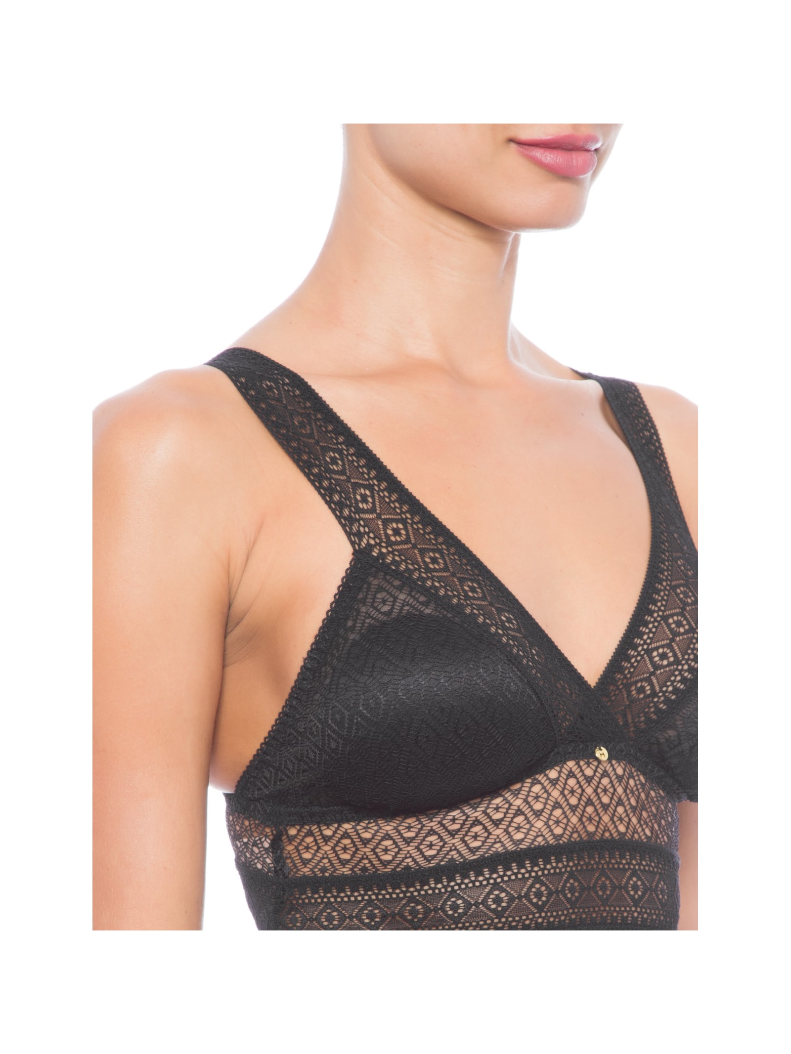 Sutiã Triângulo Top Com Bojo Removível Preto Hope