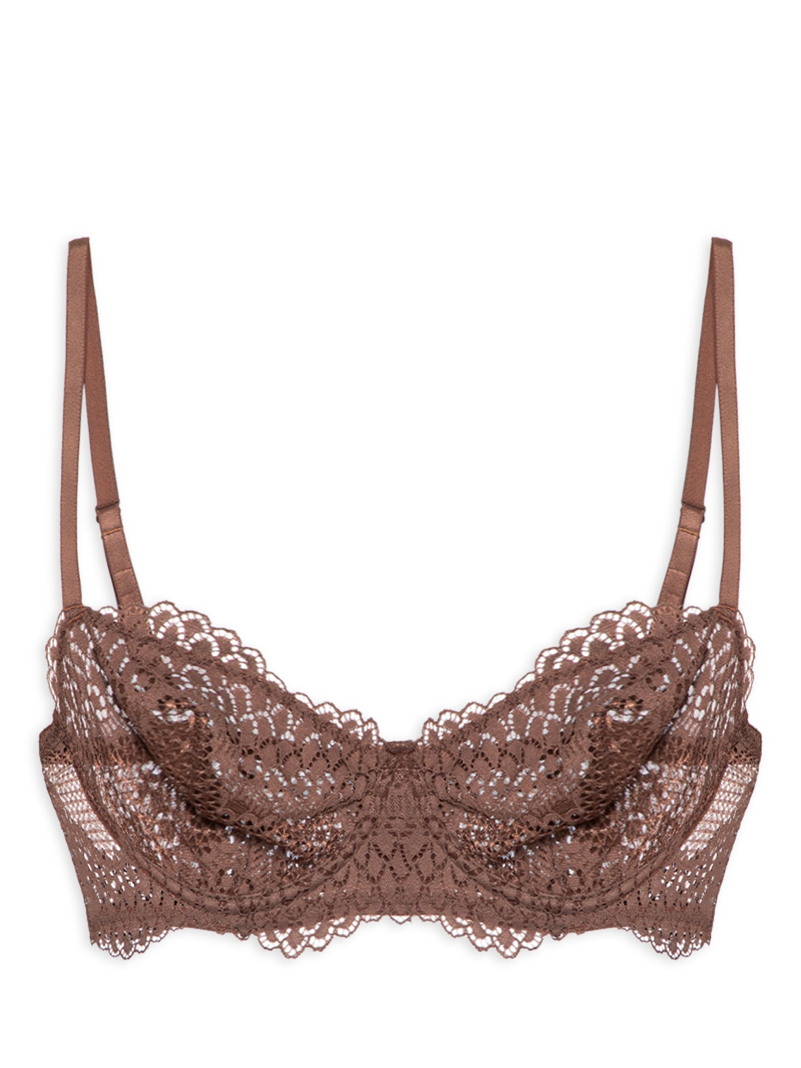 Sutiã Underwire Balconet Confort Lace Marrom Calvin Klein Underwear