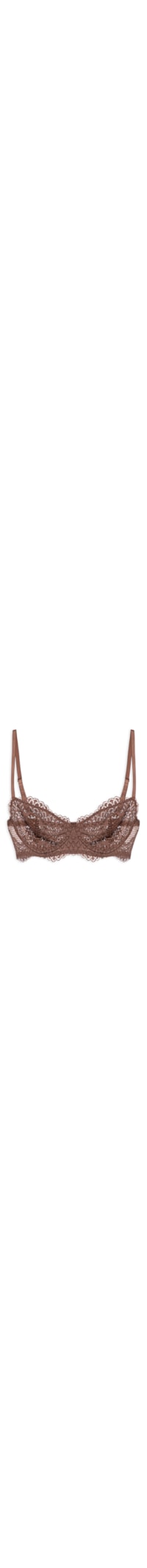 Sutiã Underwire Balconet Confort Lace - Marrom