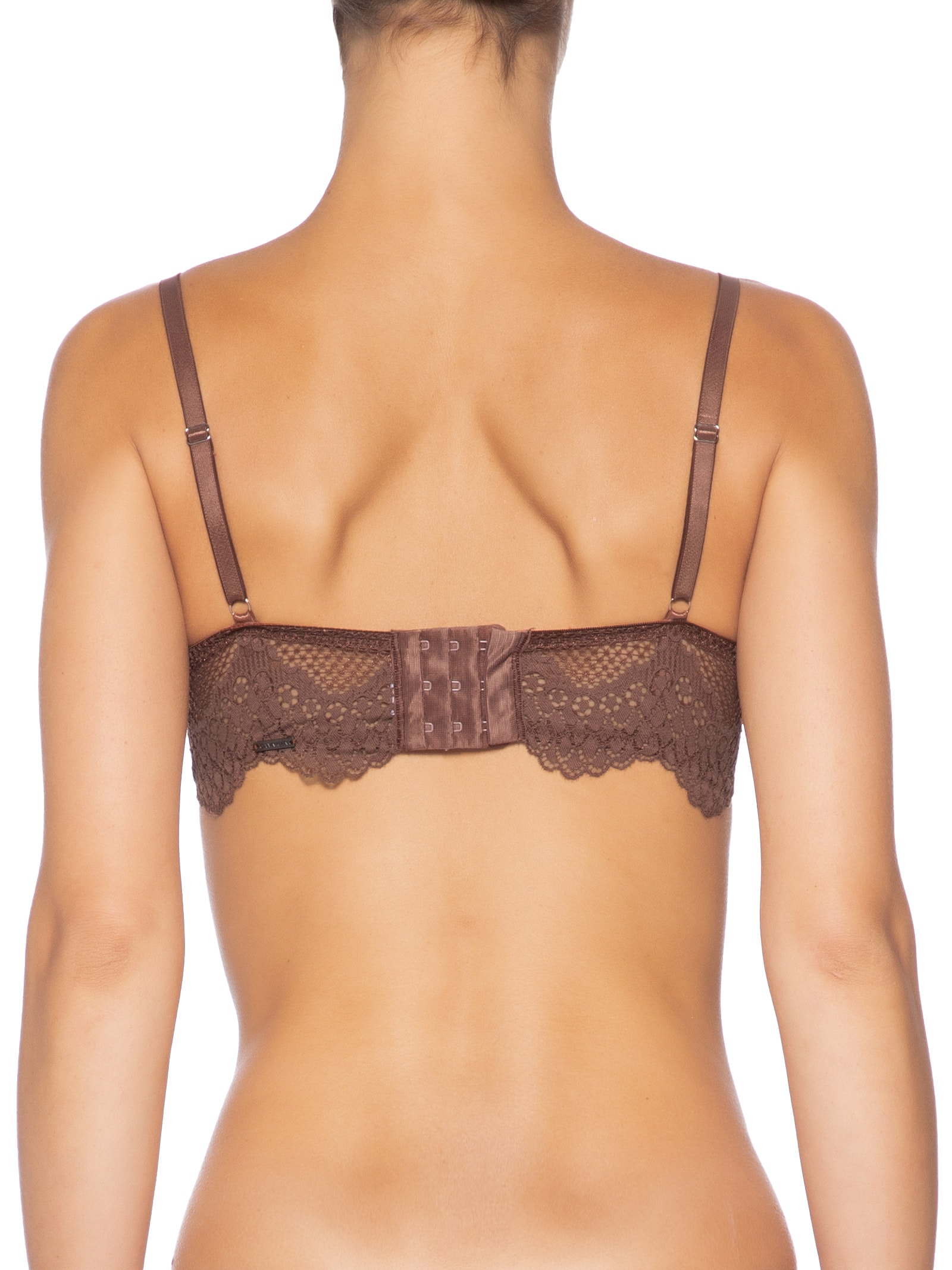 Sutiã Underwire Balconet Confort Lace Marrom Calvin Klein Underwear