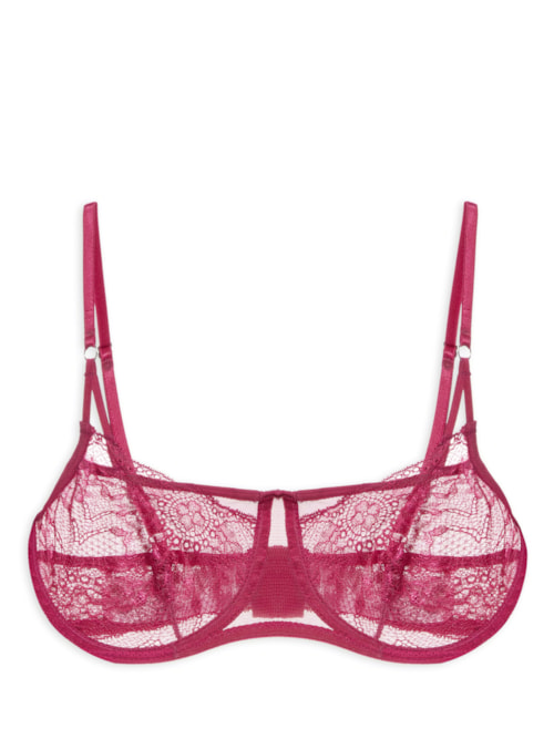 Sutiã Underwire Tule E Renda Napoles - Rosa