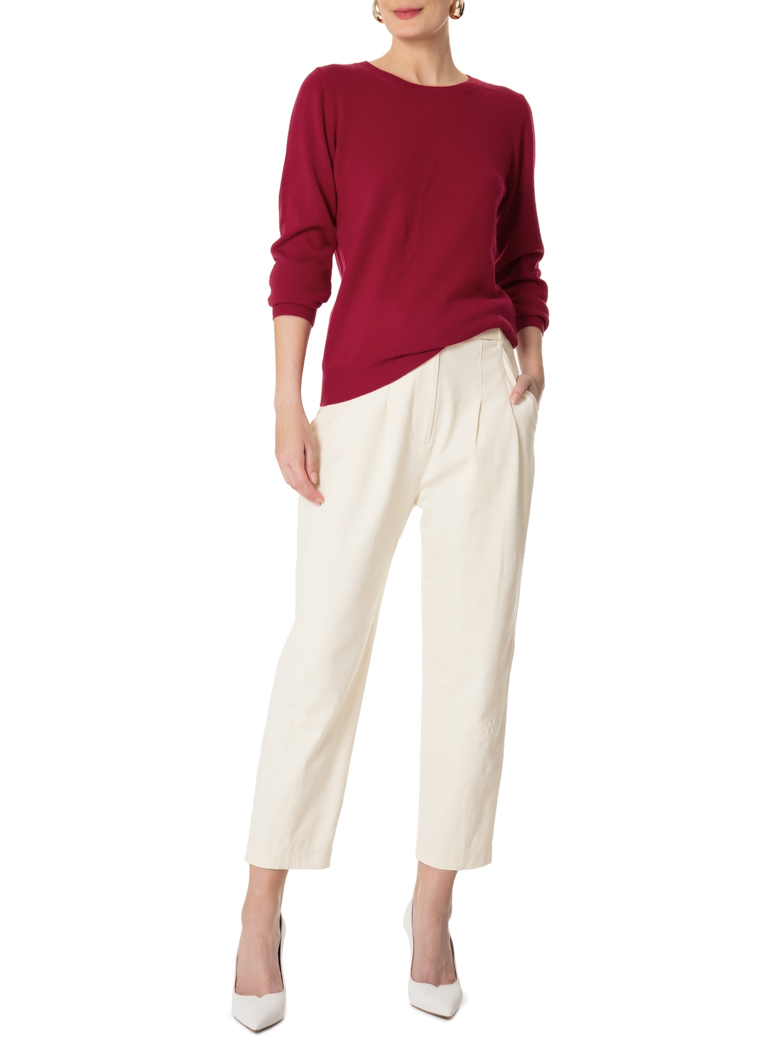 Sweater Feminino Puro Cashmere Vermelho '2Essential